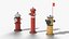 Fire Hydrant Pack - 9 Modern and Sci-Fi Hydrants Game Ready PBR