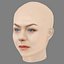 Emilie Dequenne Head - No Hair - Low poly head for game