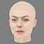 Emilie Dequenne Head - No Hair - Low poly head for game