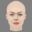 Emilie Dequenne Head - No Hair - Low poly head for game