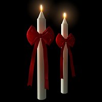 candle Candle Bow bowknot