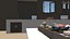 Conjunto de modelos 3D de restaurante tailandês