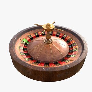 Antique Roulette Wheel Animated Game Asset Low-poly model