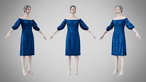 Dress 16 Sapphire Velvet With Design model