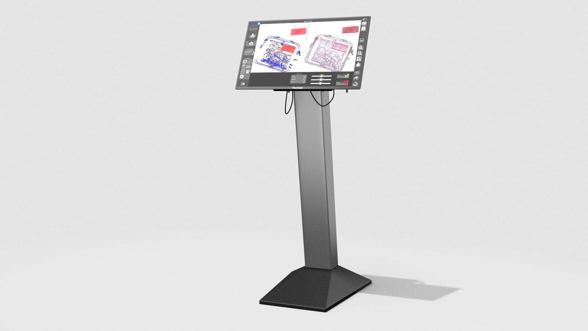 Viewsonic Security Scanner Monitor Stand 3D model preview