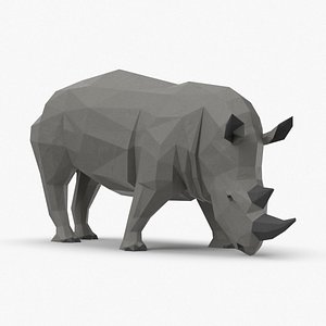 3D rhinoceros----eating