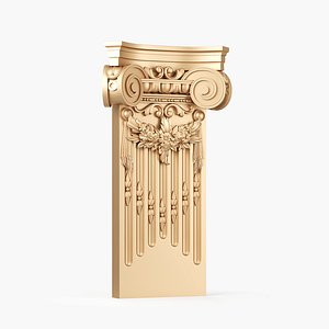 3D Carved Classical Capital model