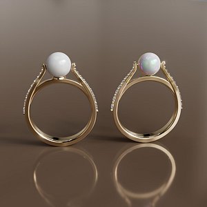 High Jewelry Pearl Ring print