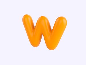 3D W Alphabet model
