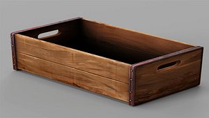 Old Wooden Crate 3D model