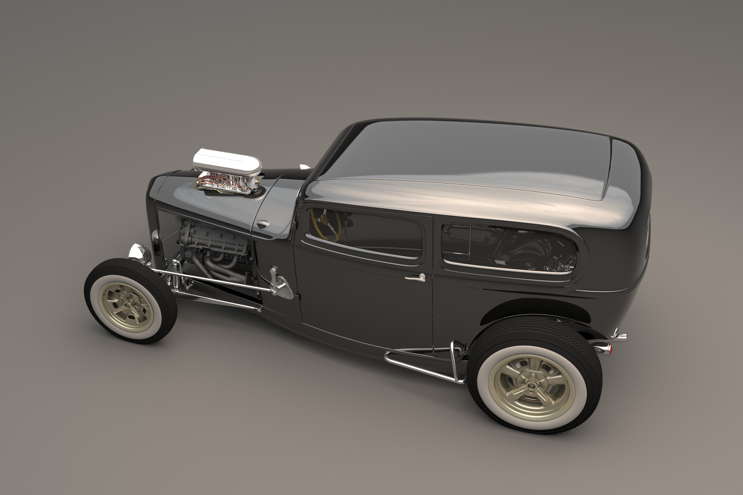 3D hotrod hot rod - TurboSquid 1667103