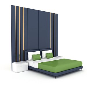 3d modern bed design  03 3D model