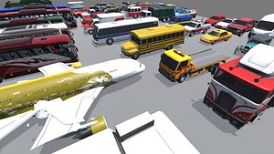 Complete Vehicle Pack 3D Models with PBR Textures Game-Ready Cars Trucks More