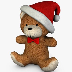 cute christmas bear 3d model
