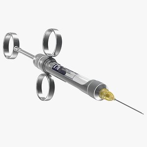 dental syringe lidocaine carpule 3D model