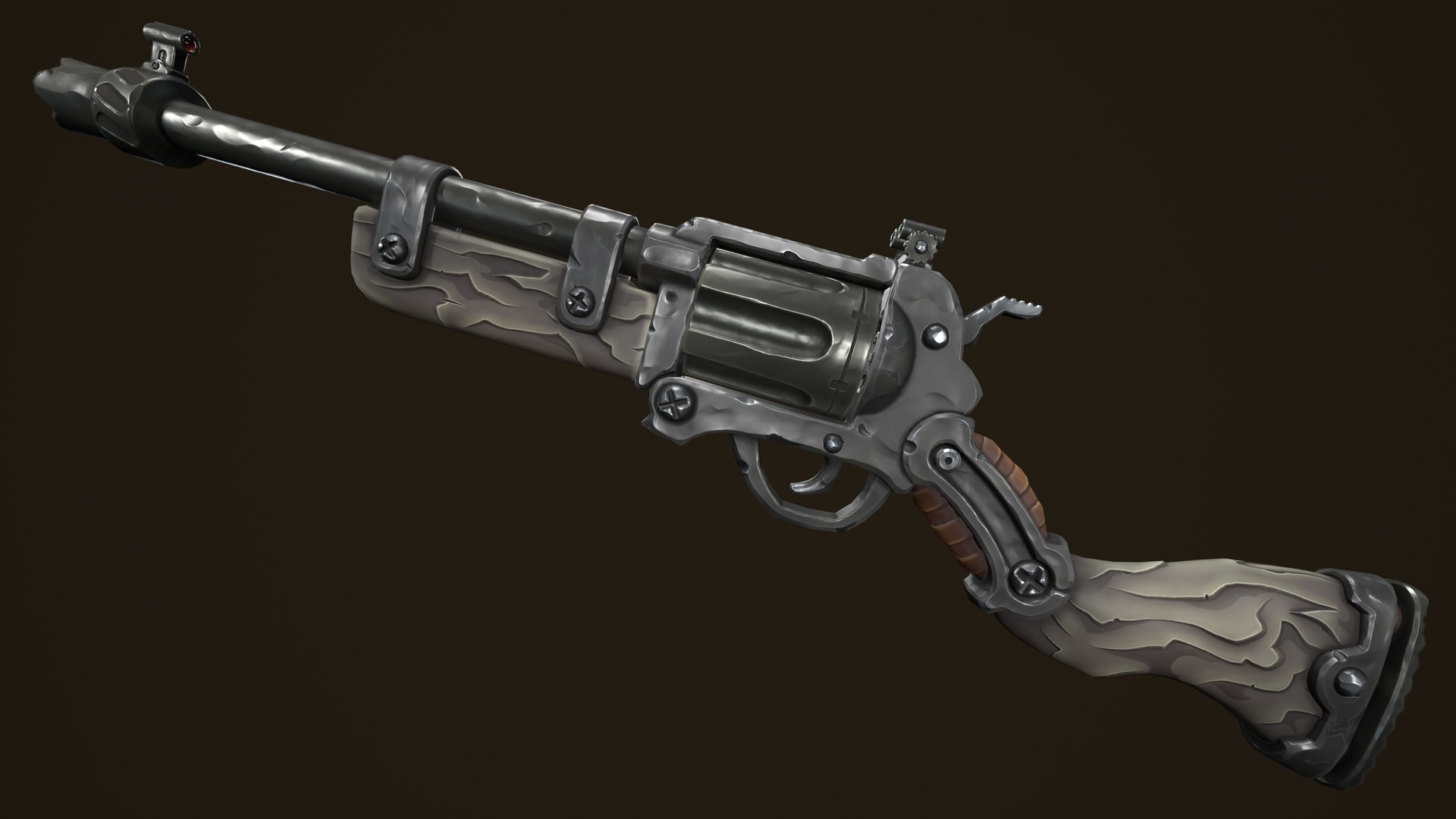 3D Modular Stylized Combat Rifle Shotgun Revolver Model - TurboSquid ...