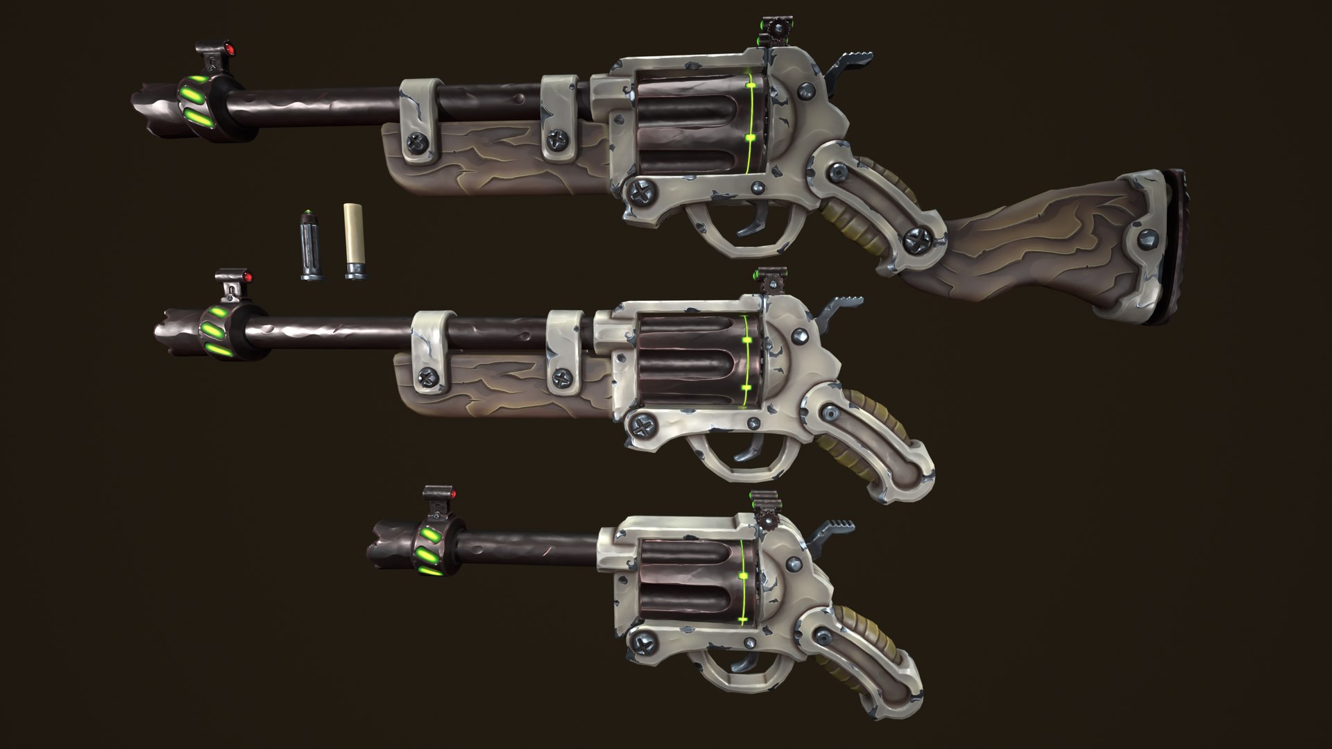 3D Modular Stylized Combat Rifle Shotgun Revolver Model - TurboSquid ...