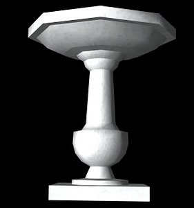 3d birdbath bird bath model