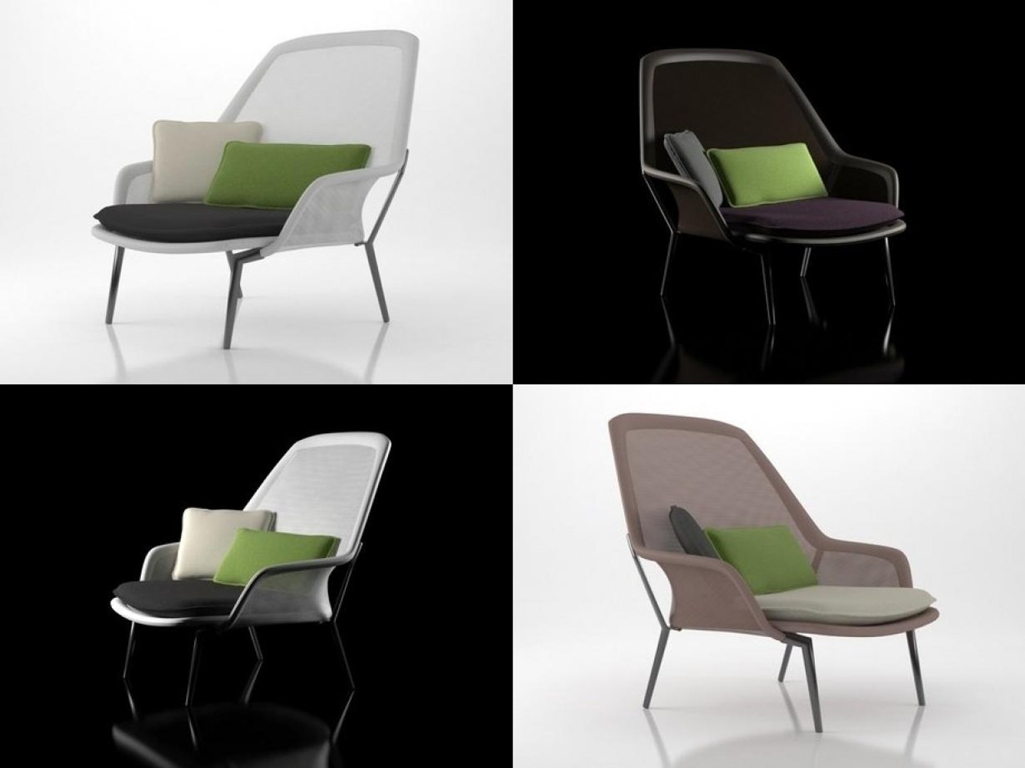Slow chair vitra 3D model - TurboSquid 1176617