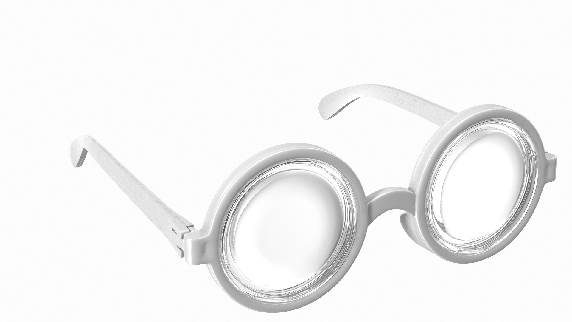 3D White Nerd Glasses TurboSquid 1909083