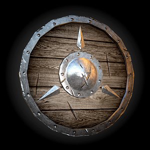 3D shield viking old model