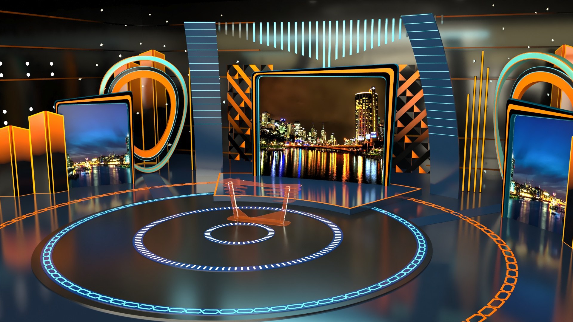 3D Tv Studio Design model - TurboSquid 1784891