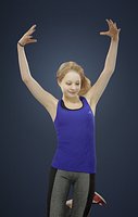 Essence Sportswear Caucasian Teenage Girl Dancing Excercise