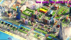 3D model Low Poly City Pack