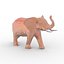 Elefante de dibujos animados de baja poli