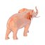 Elefante de dibujos animados de baja poli