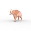 Elefante de dibujos animados de baja poli