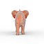 Elefante de dibujos animados de baja poli