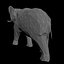 Elefante de dibujos animados de baja poli