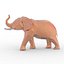 Elefante de dibujos animados de baja poli