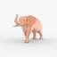 Elefante de dibujos animados de baja poli