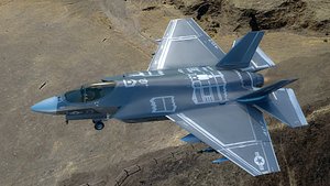 3D F35C Lightning II - Rigged - with high resolution textures model