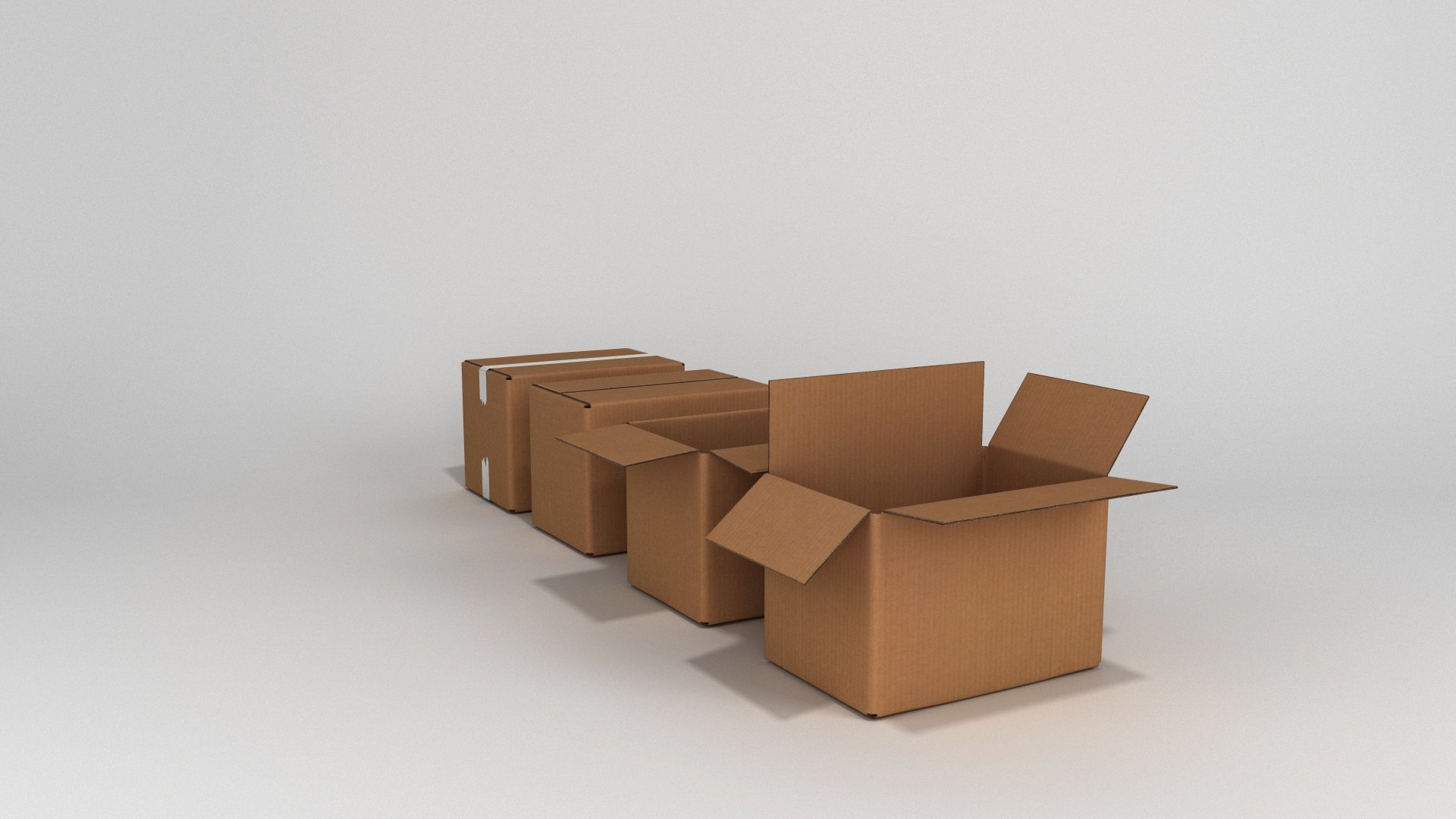 3D Boxes Paper Model - TurboSquid 1684597