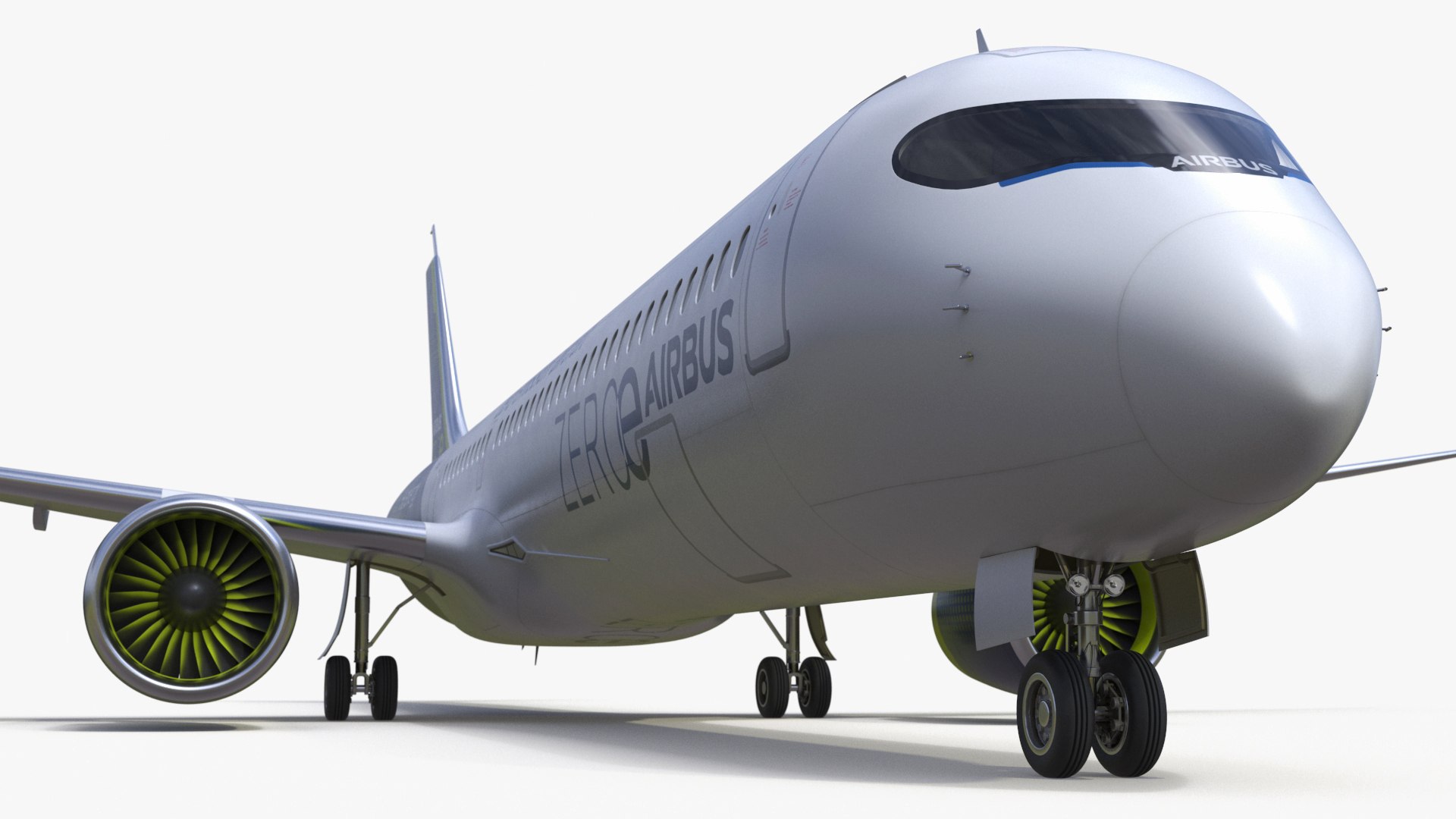 Airbus ZEROe Turbofan 3D model preview