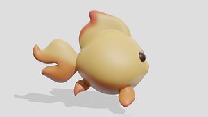 3D Cute goldfish model