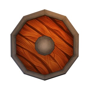 3D toon fantasy shield model