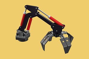 ATTACHMENT MOUNTED CRANE BACKHOE CRAWLER LOADER LIFTING FORKLIFT 3D model