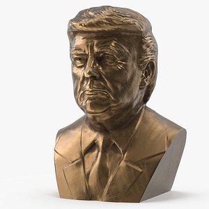3D Bronze Bust of Trump model