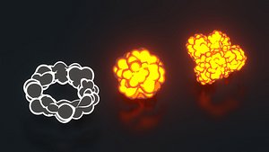 3D Explosion Cartoon Effects Animated