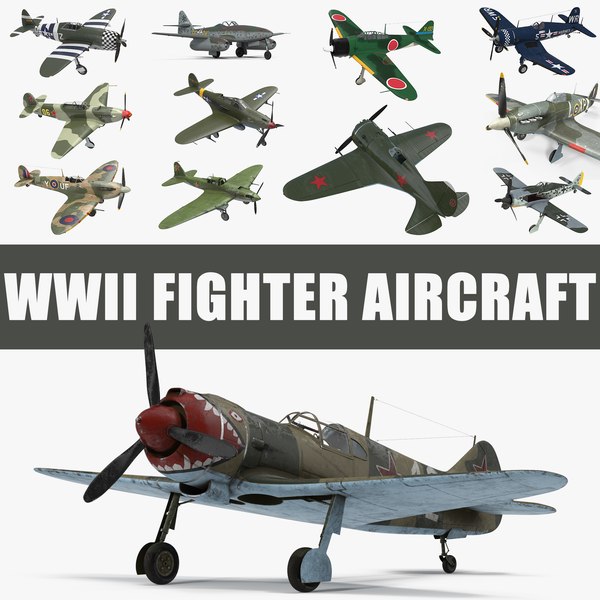 wwii fighter aircraft 3D model