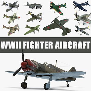WWII Fighter Aircraft 3D Models Collection