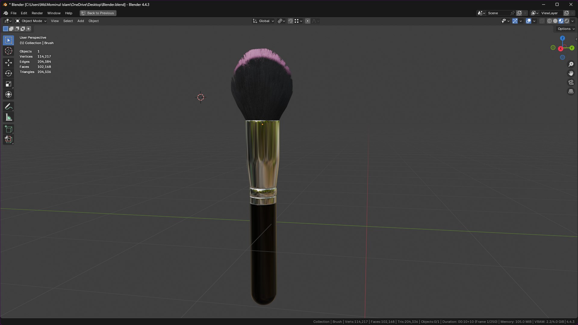 Make Up Brush PBR 21 model https://p.turbosquid.com/ts-thumb/sz/70MAbh/Ov/screenshot20250621002519/png/1750444002/1920x1080/fit_q87/3d2016d288f1e837b72ae5b415ef9d70eee99609/screenshot20250621002519.jpg