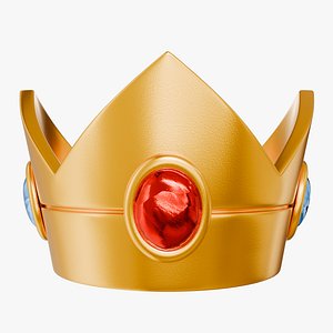 3D prince peach crown -