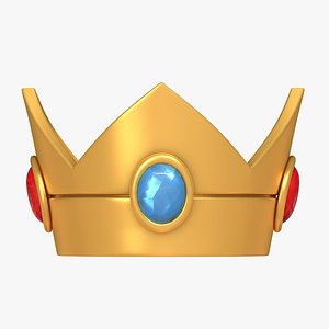 3D prince peach crown -