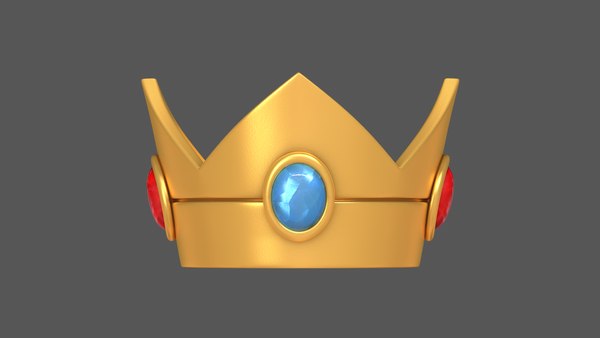 Modello 3D Princess Peach Crown - Super Mario Assets - TurboSquid 1522025,  corona principessa peach 