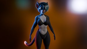 Ada Anthro Cat 3D model